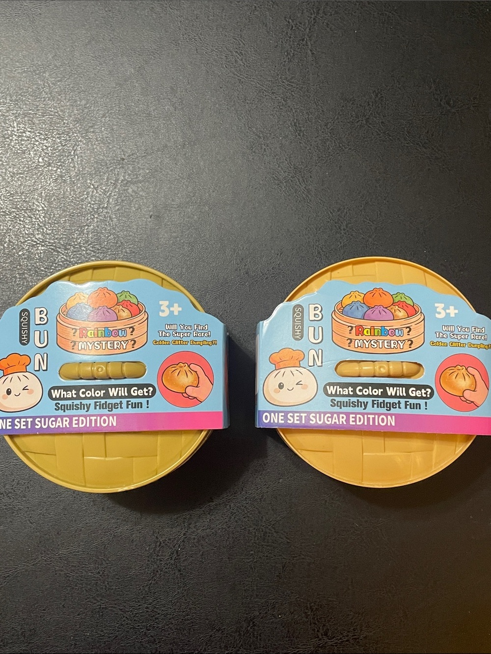 Rainbow Mystery Squishy Fidget Toy set of 2 Dumplings NWT colors unknown